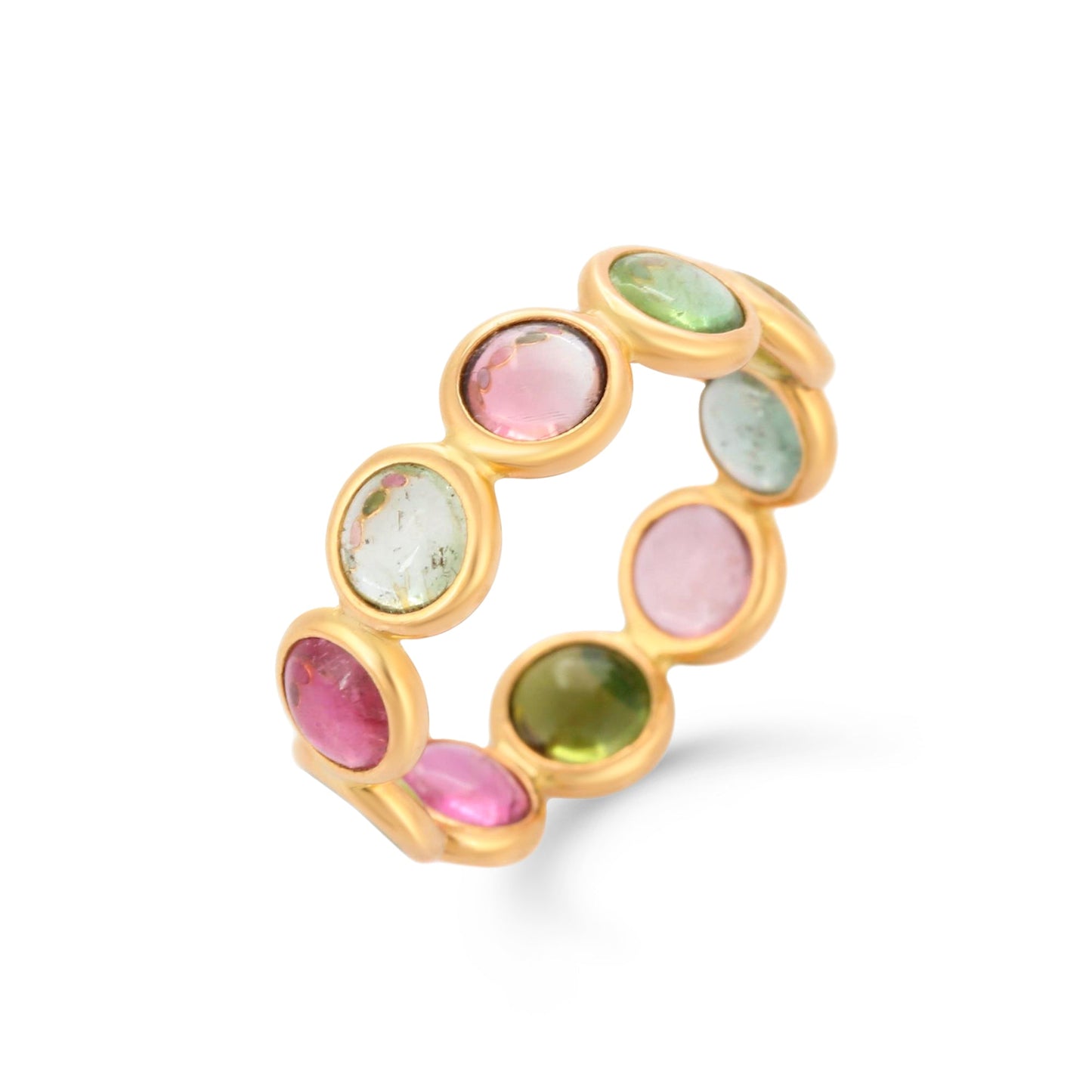 Playful Round Multi-Coloured Tourmaline Eternity Band