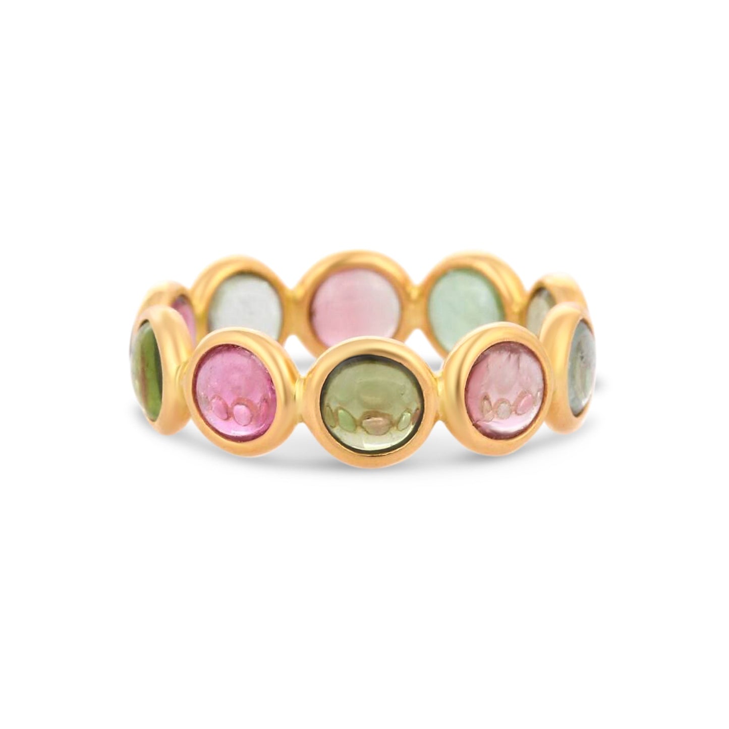 Playful Round Multi-Coloured Tourmaline Eternity Band