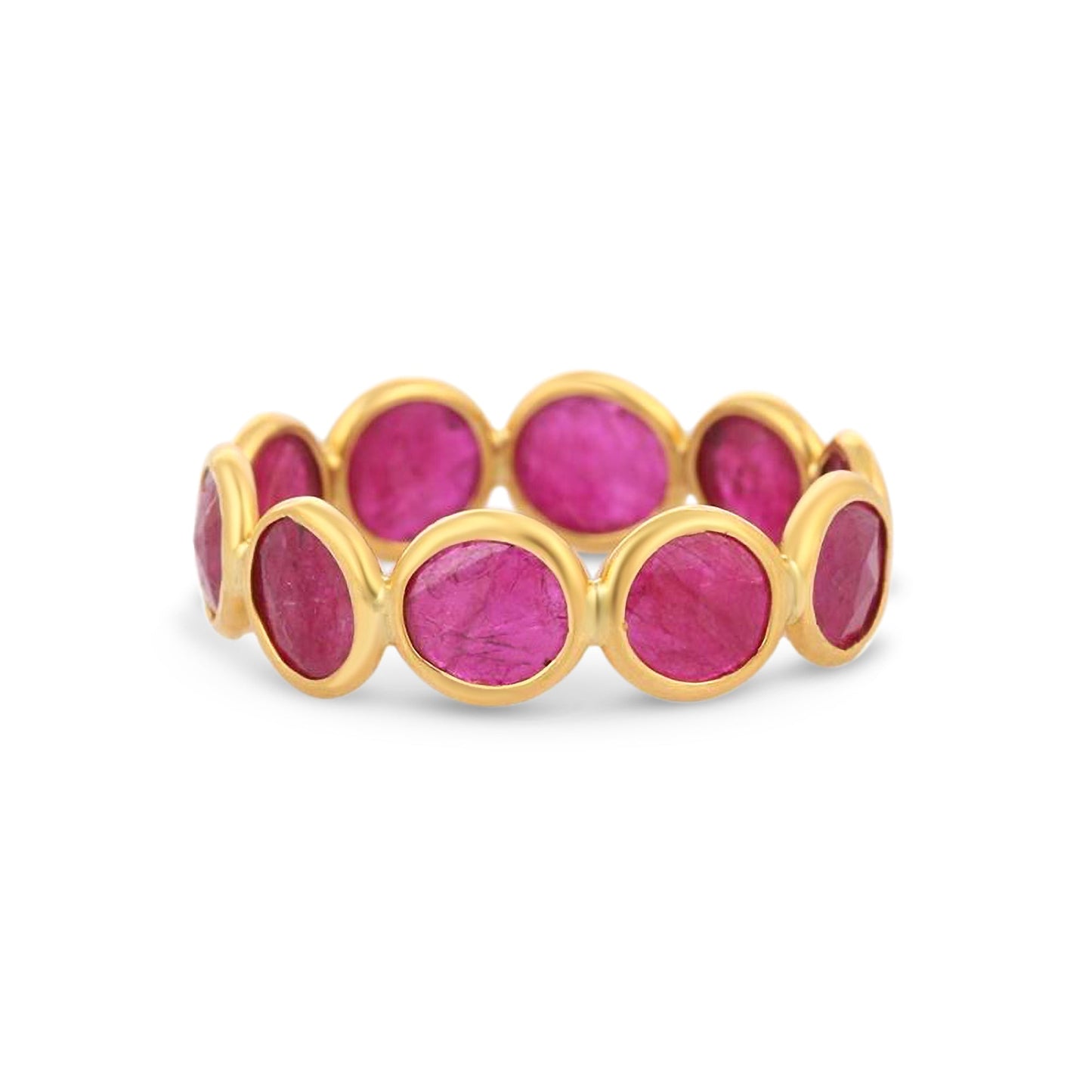 Round Ruby Eternity Band Ring