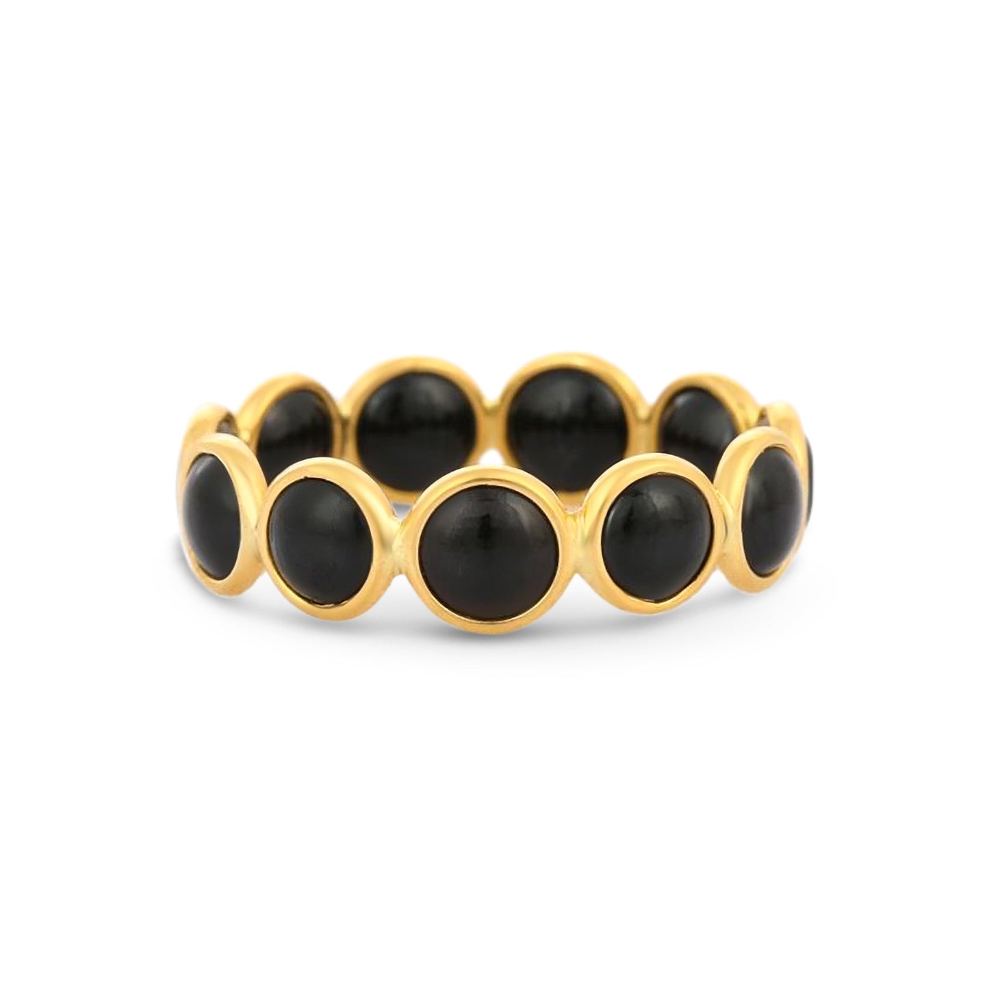 Round Black Onyx Eternity Ring