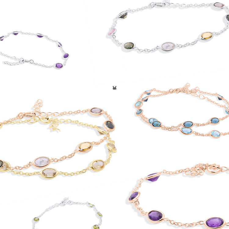 The Little Jewel's Gemstone Bracelet Collection