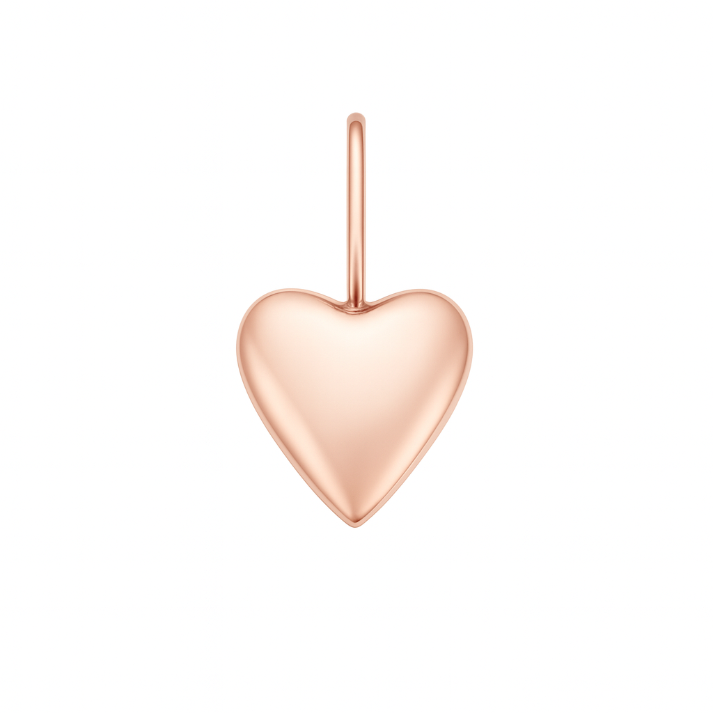 Solid Heart Charm Pendant
