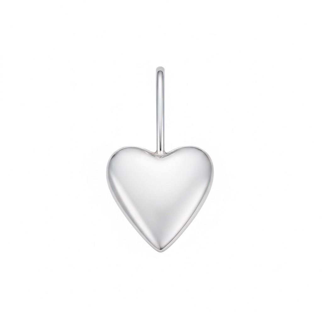 Solid Heart Charm Pendant