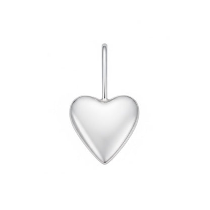 Solid Heart Charm Pendant