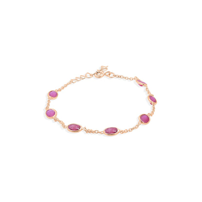 Radiance Linked Ruby Bracelet in Sterling Silver