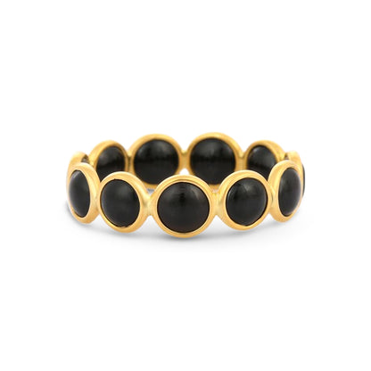 Round Black Onyx Eternity Ring